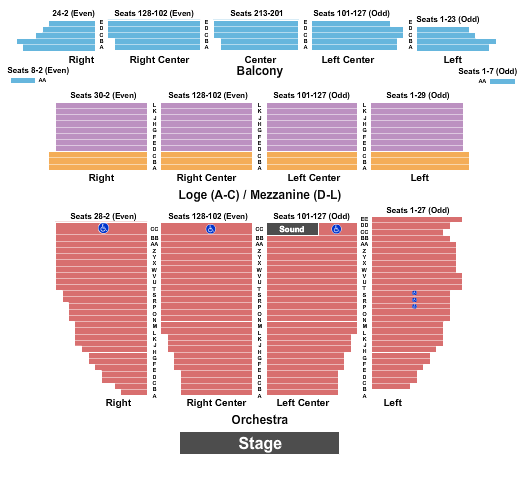 Orpheum Theatre & Juliet Seating Chart